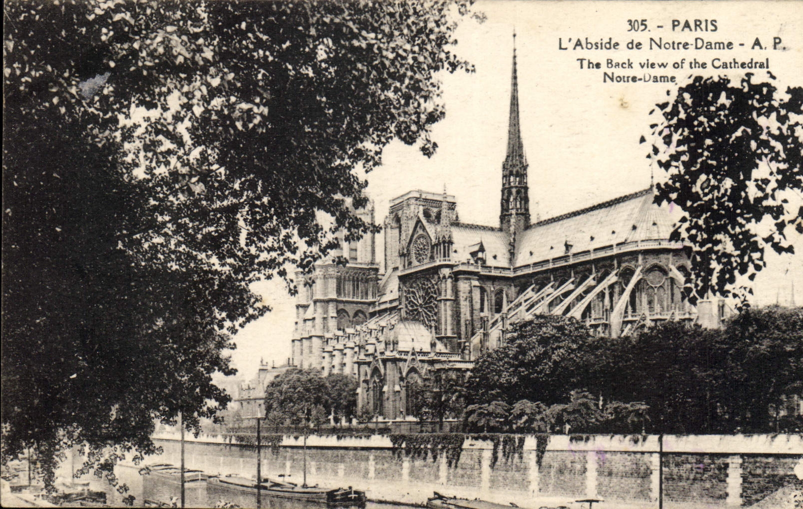 CPA Paris L'Abside de Notre Dame