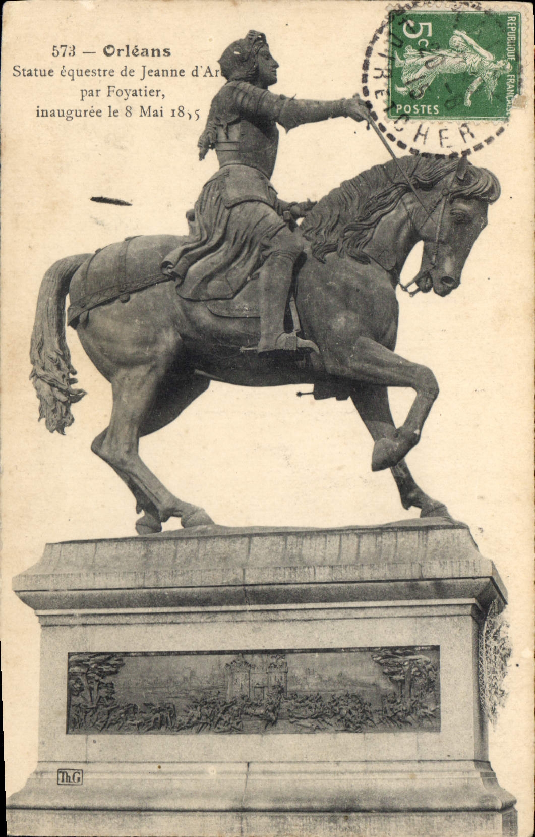 CPA Orleans Statue equestre de Jeanne D'Arc 