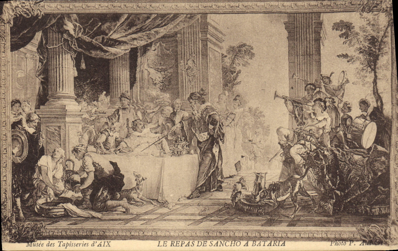 CPA Musee des Tapisseries d'Aix Le repas de Sancho a Bataria 