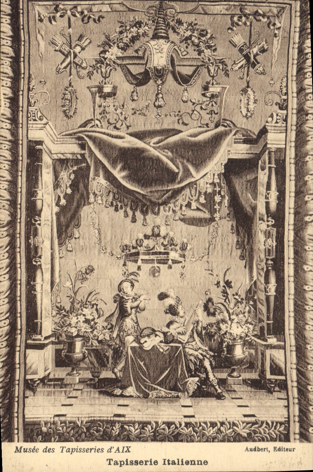 CPA Musee des Tapisseries d'Aix Tapisserie Italienne 