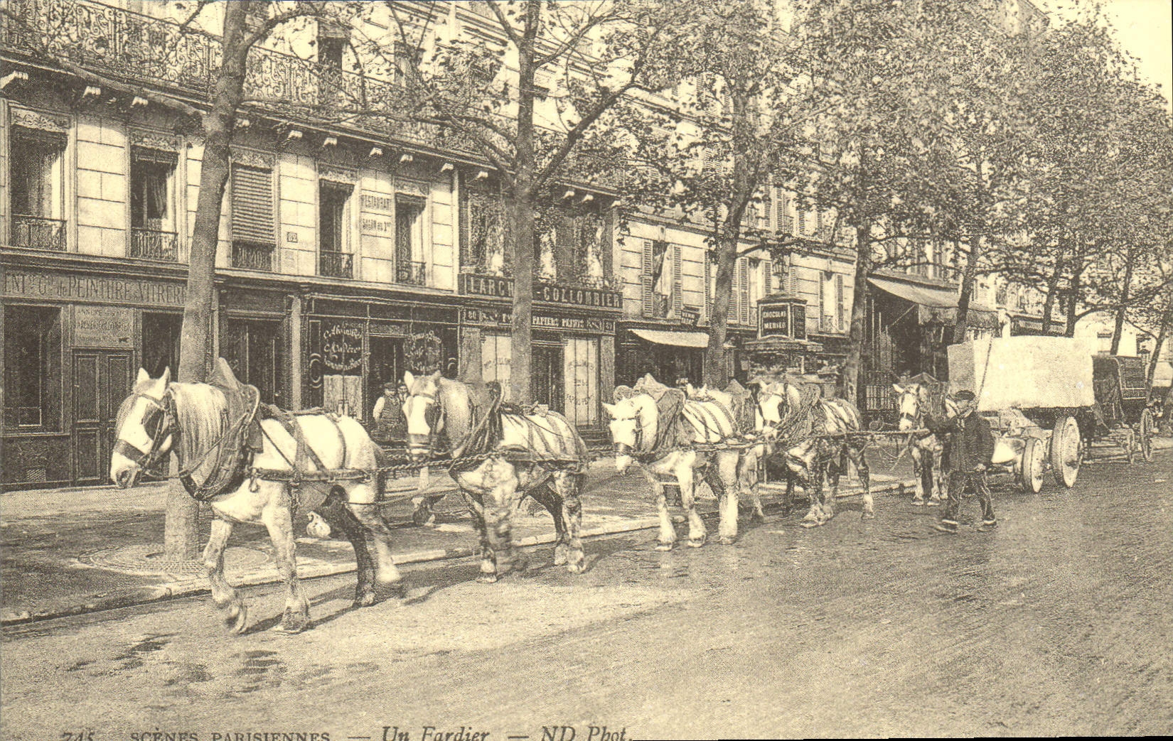 REPRO Scenes parisiennes Un Fardier 