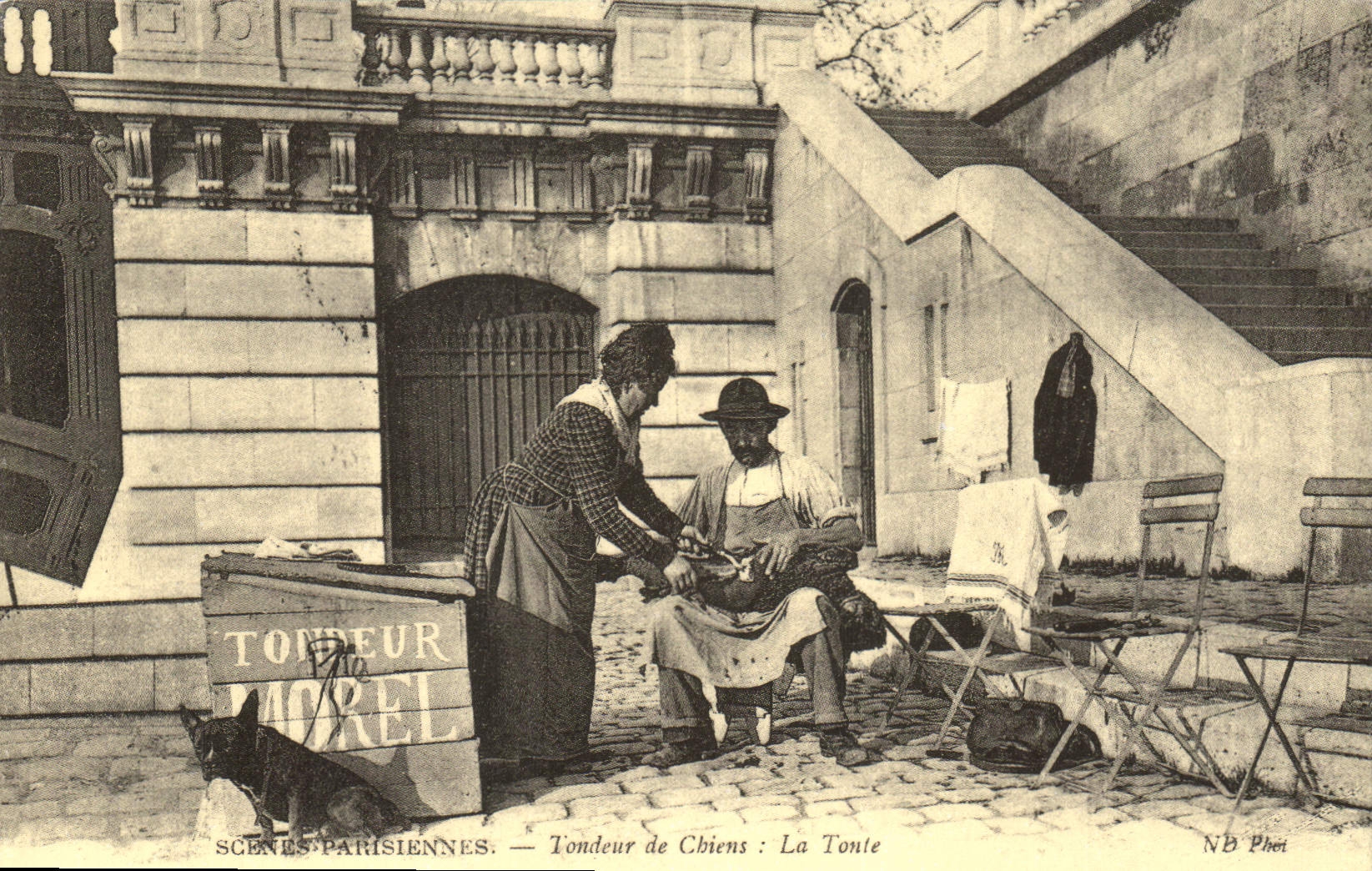 REPRO Scenes parisiennes Tondeur de Chiens La Tonte Chiens
