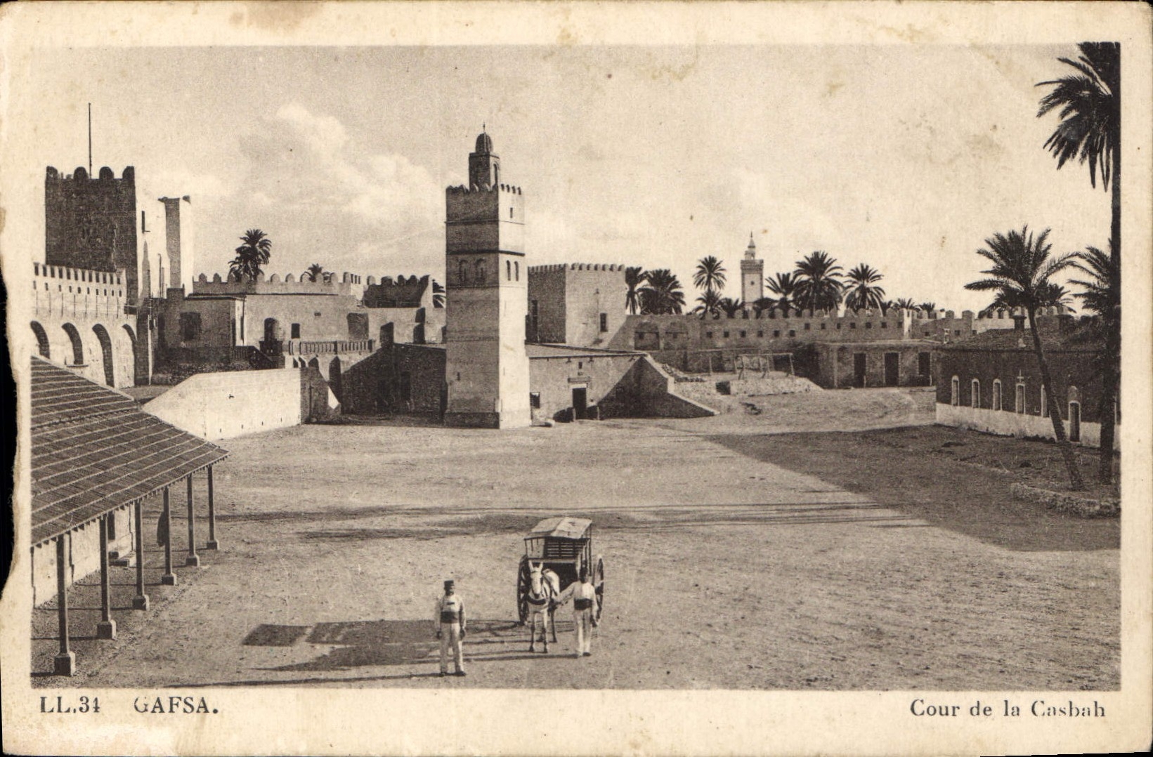 CPA Gafsa Cour de la Casbah 