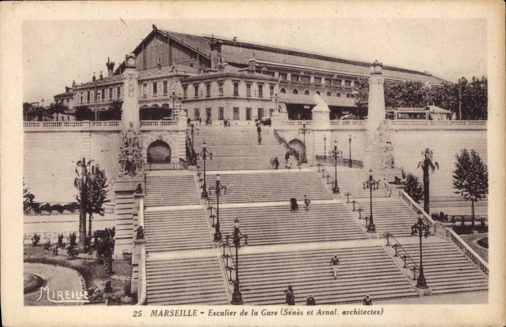 CPA Marseille Escalier de la Gare