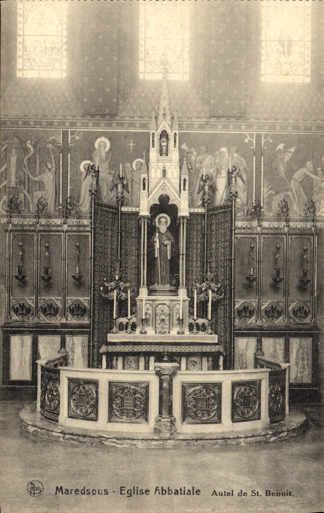 CPA Maredsous Eglise Abbatiale Autel de St Benoit 