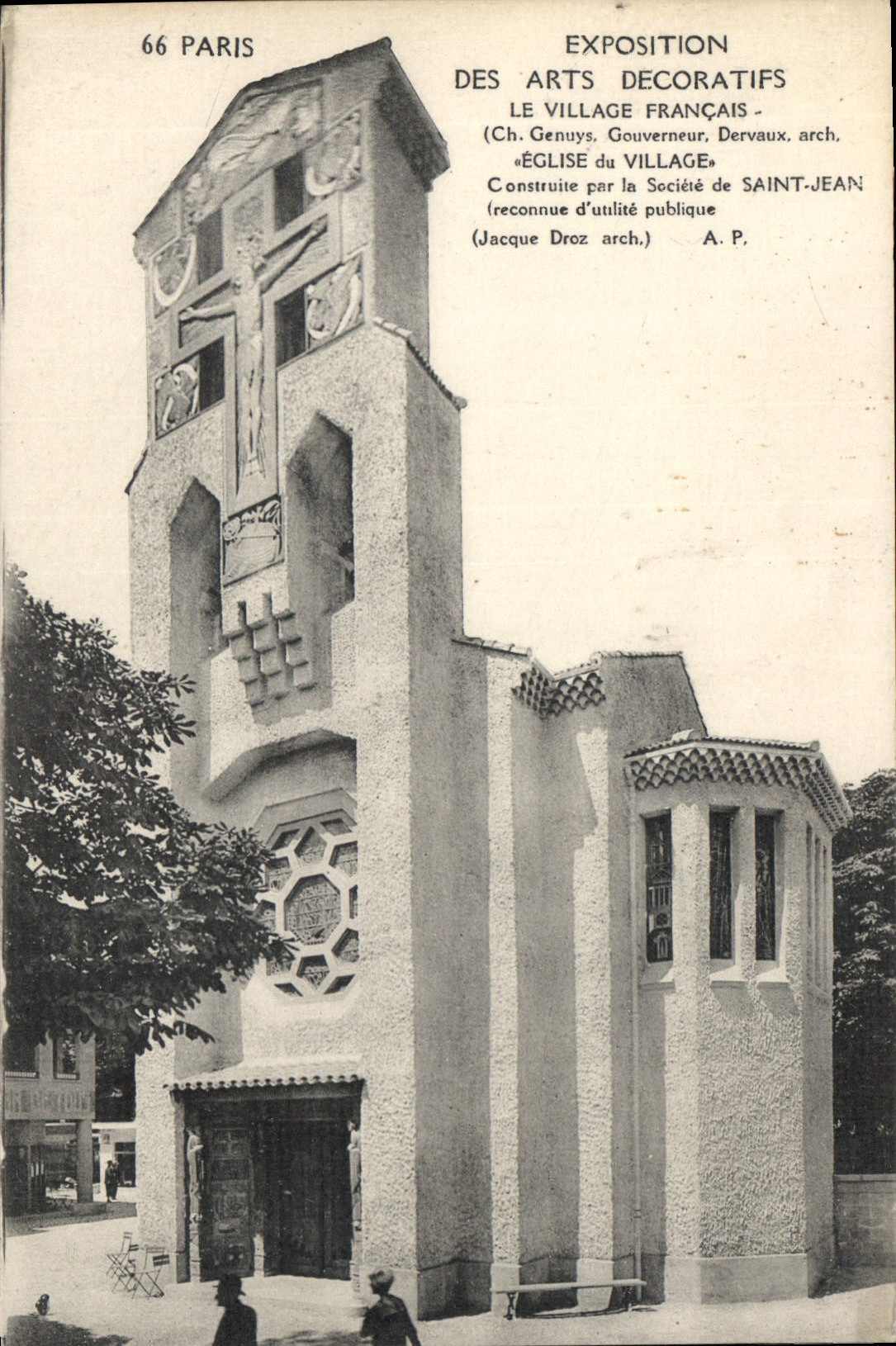 CPA Paris Exposition des Arts Decoratifs le Village Francais