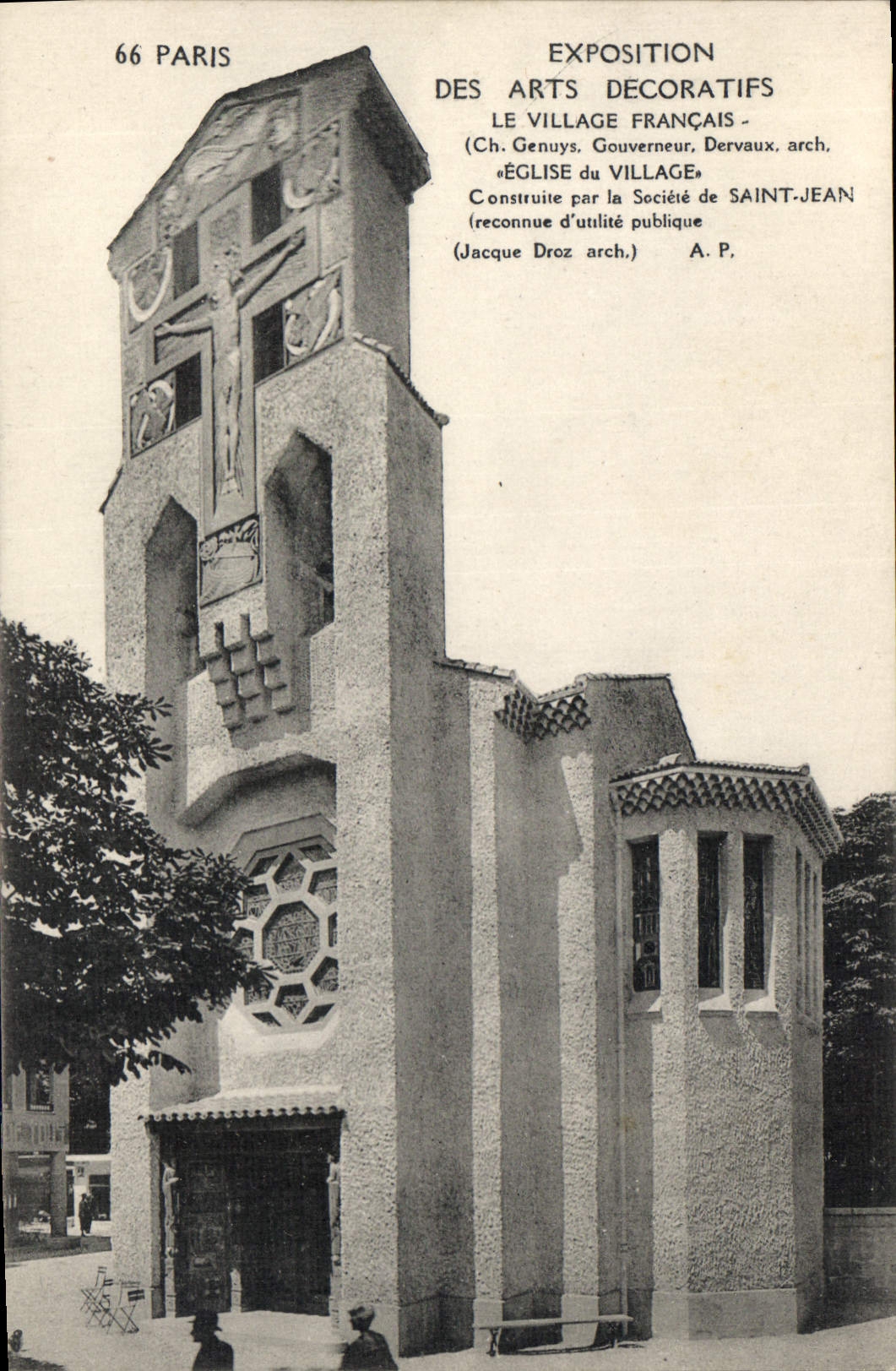 CPA Paris Exposition des Arts Decoratifs le Village Francais