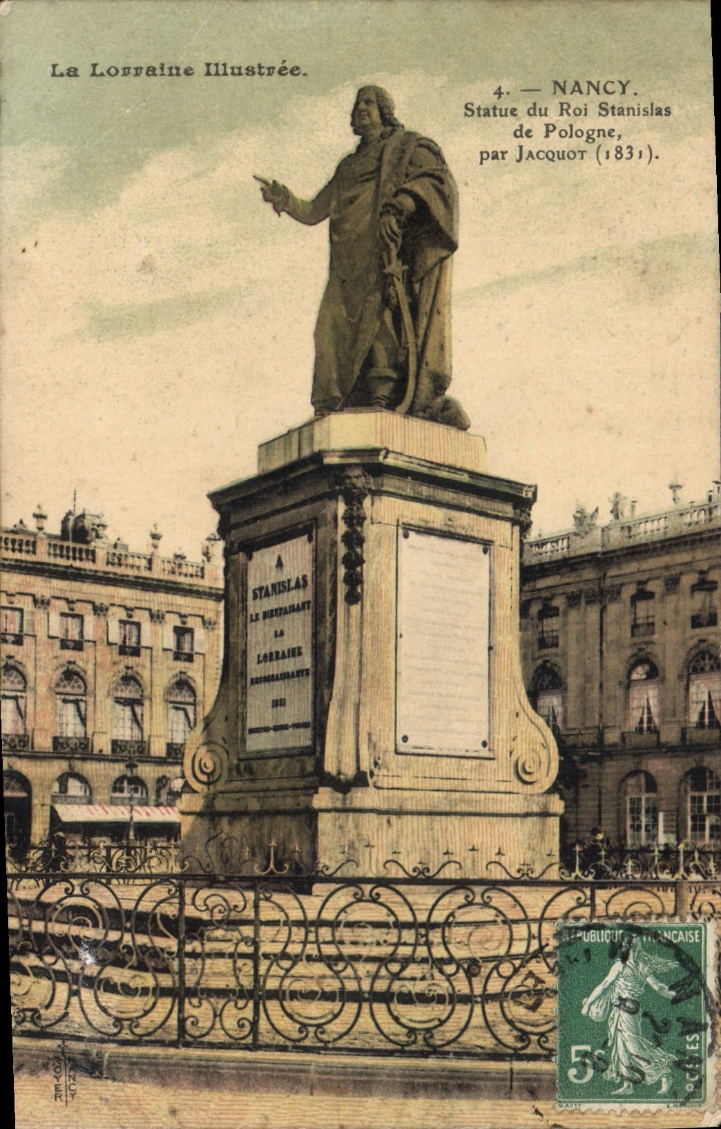 CPA Nancy Statue du Roi Stanislas de Pologne par Jacquot 