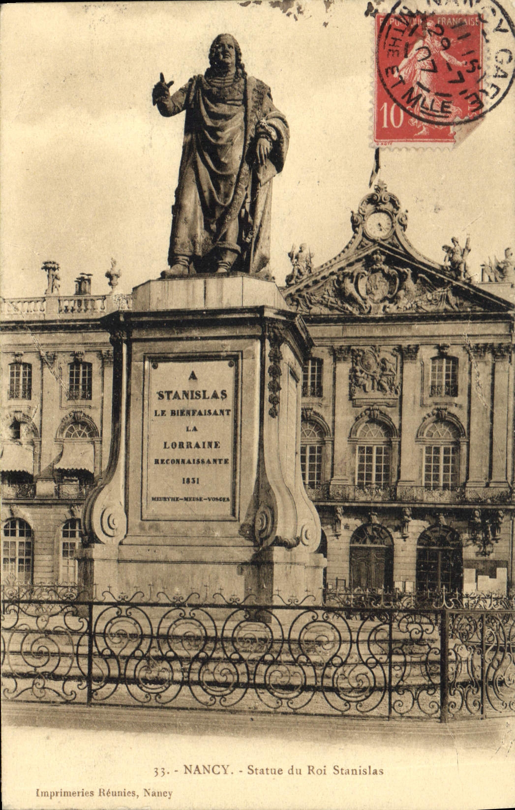CPA Nancy Statue du Roi Stanislas 