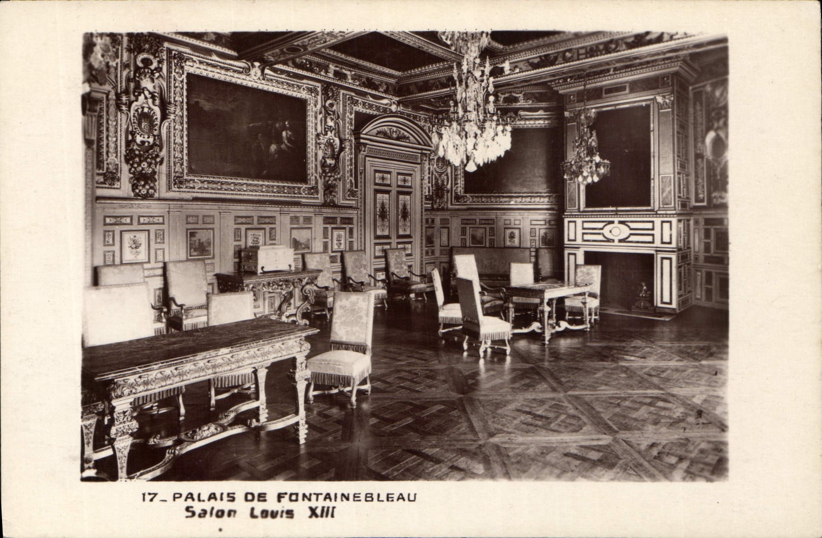 CPA Palais de Fontainebleau Salon Louis XIII 
