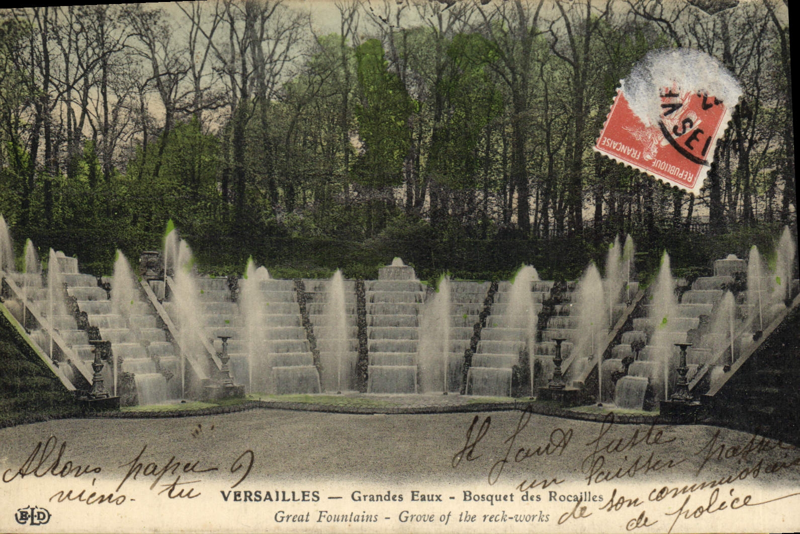 CPA Versailles grandes eaux Bosquet des Rocailles 