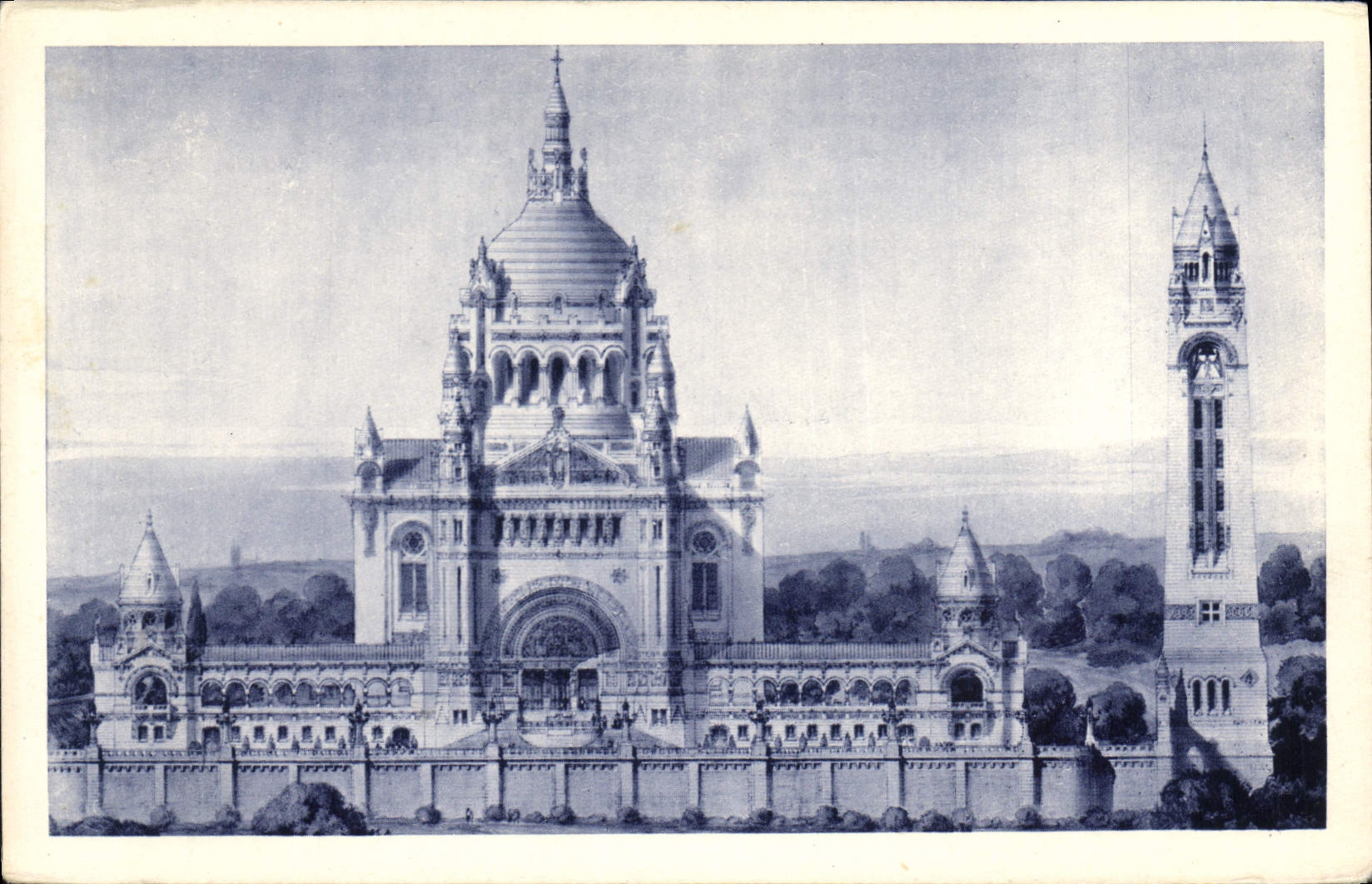 CPA La Basilique de Lisieux Vue generale du Projet