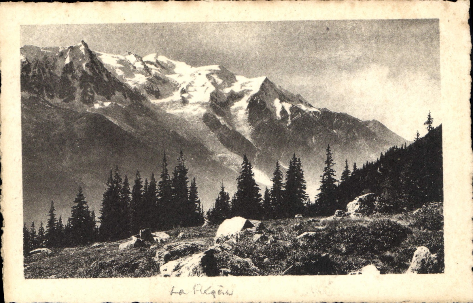 CPA Chamonix le Mont Blanc vu de la Flegere 