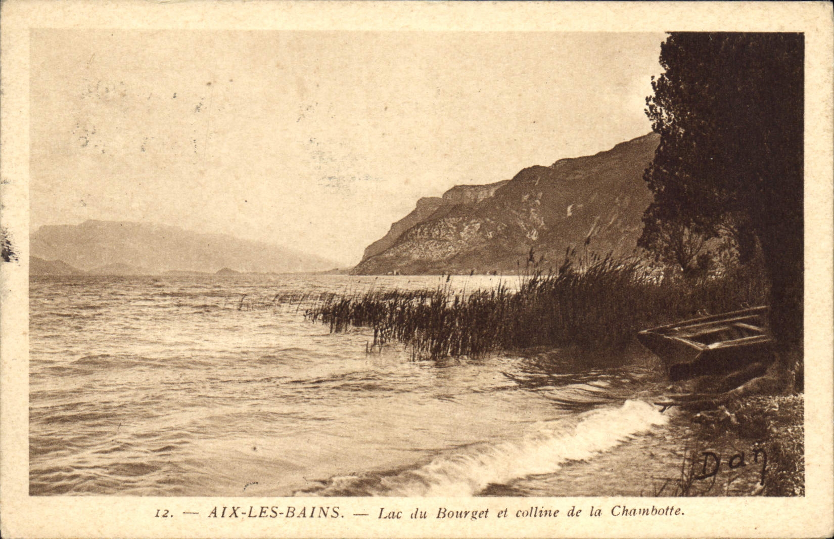 CPA Aix les Bains Lac du Bourget et colline de la Chambotte 