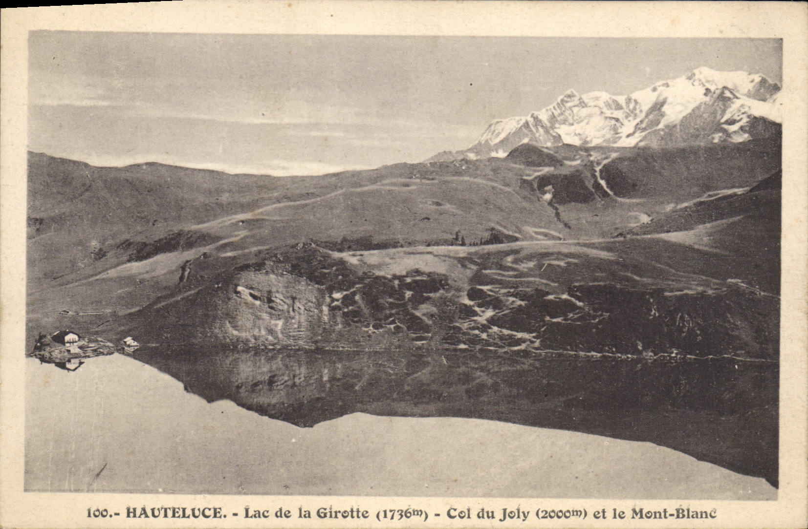 CPA Hauteluce Lac de la Girotte Col du Joly et le Mont Blanc 
