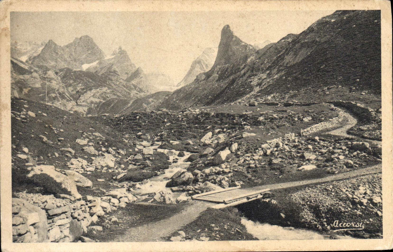 CPA Pralognan Aiguilles de la Gliere Vanoise et le Pont de la Gliere