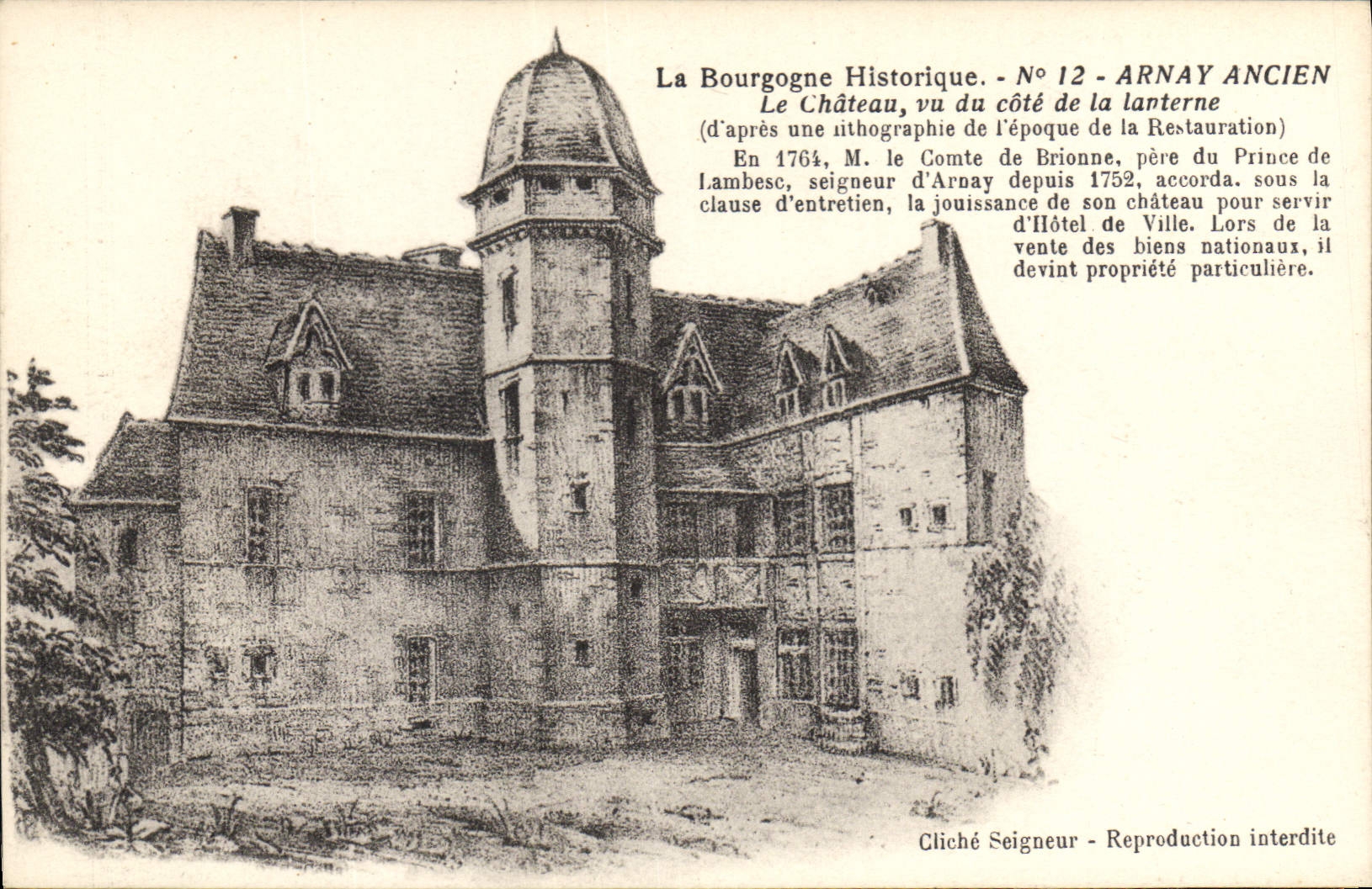 CPA La Bourgogne Historique Arnay Ancien Le Chateau vu du cote de la Lanterne 