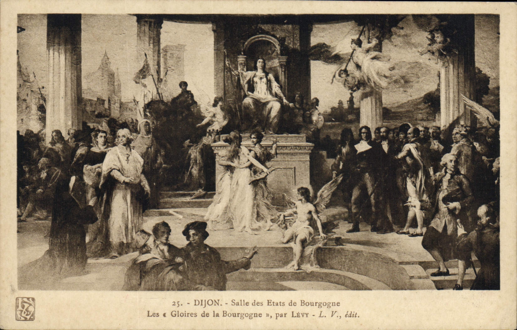 CPA Dijon Salle des Etats de Bourgogne Les Gloires de la Bourgogne par Levi 