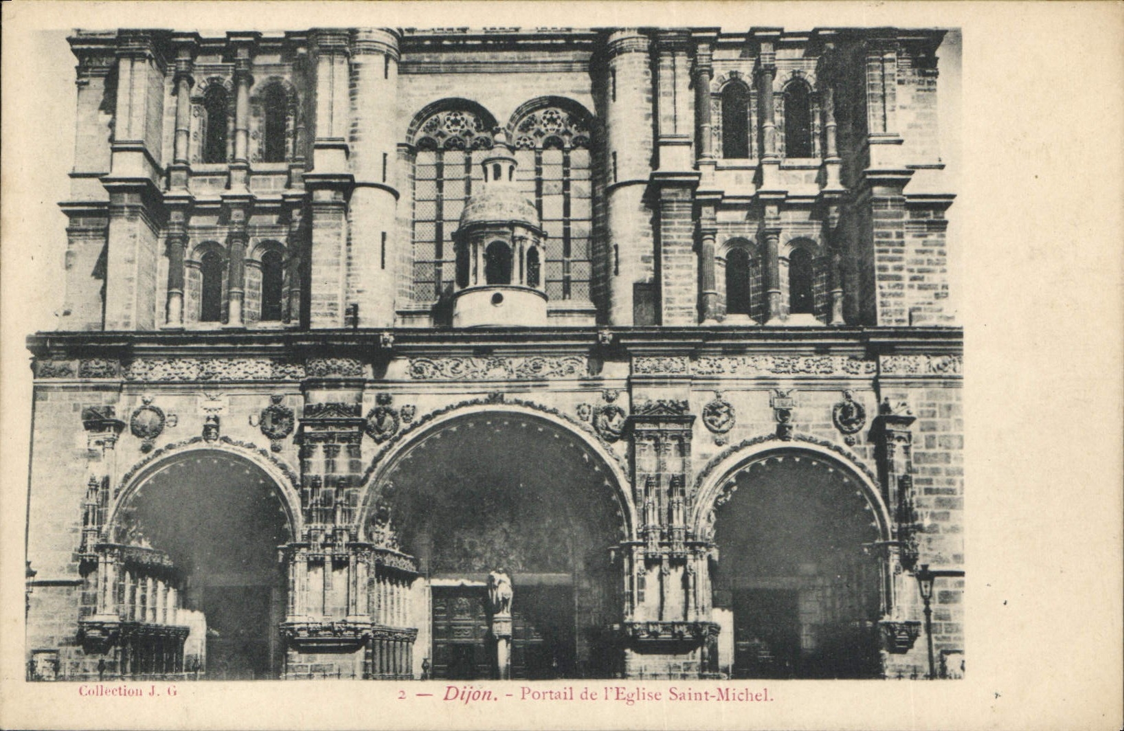 CPA Dijon Portail de l'Eglise Saint Michel 