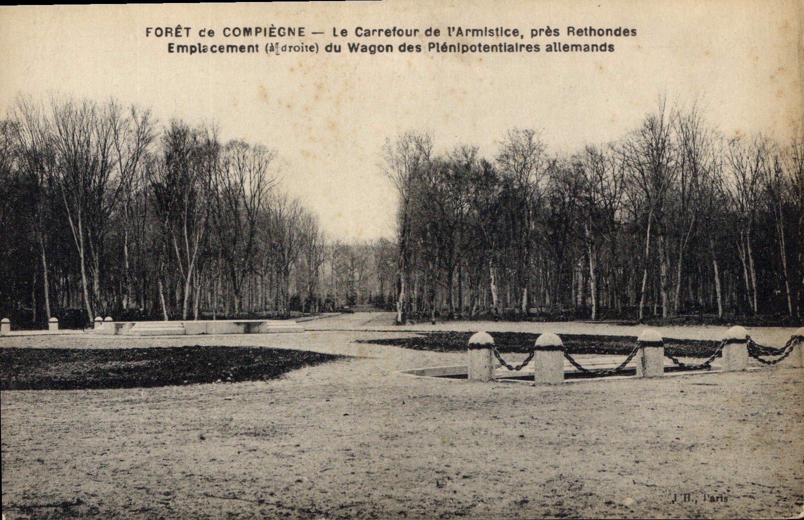 CPA Foret de Compiegne Le Carrefour de l'Armistice 