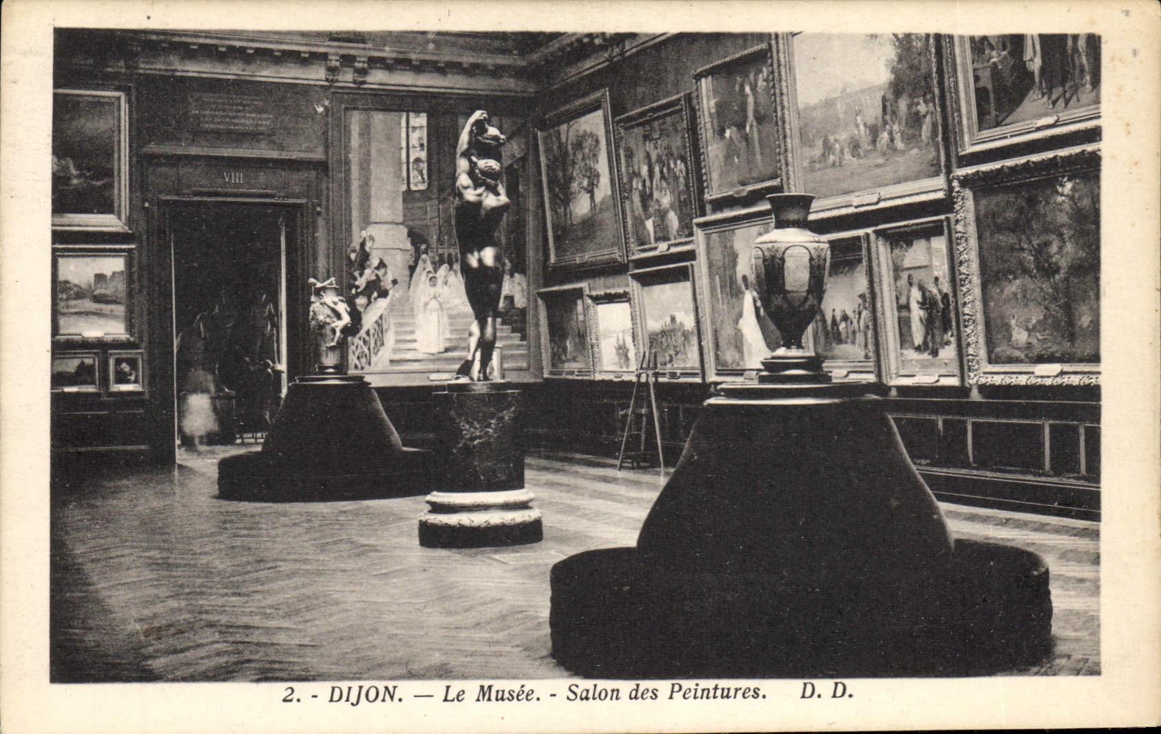 CPA Dijon Le Musee Salon des Peintures 