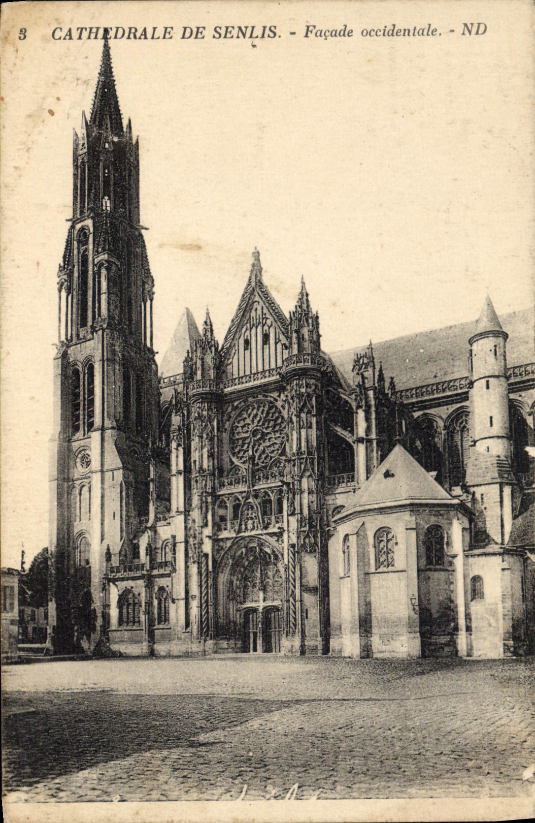 CPA Cathedrale de Senlis Facade Occidentale 