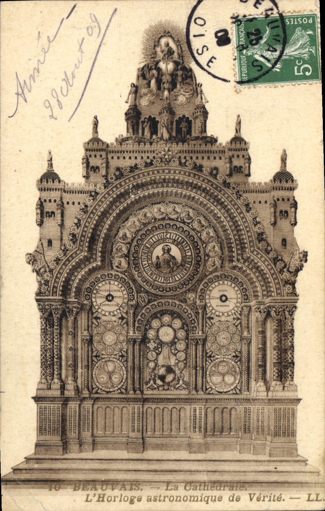 CPA Beauvais La Cathedrale L'Horloge astronomique de Verite
