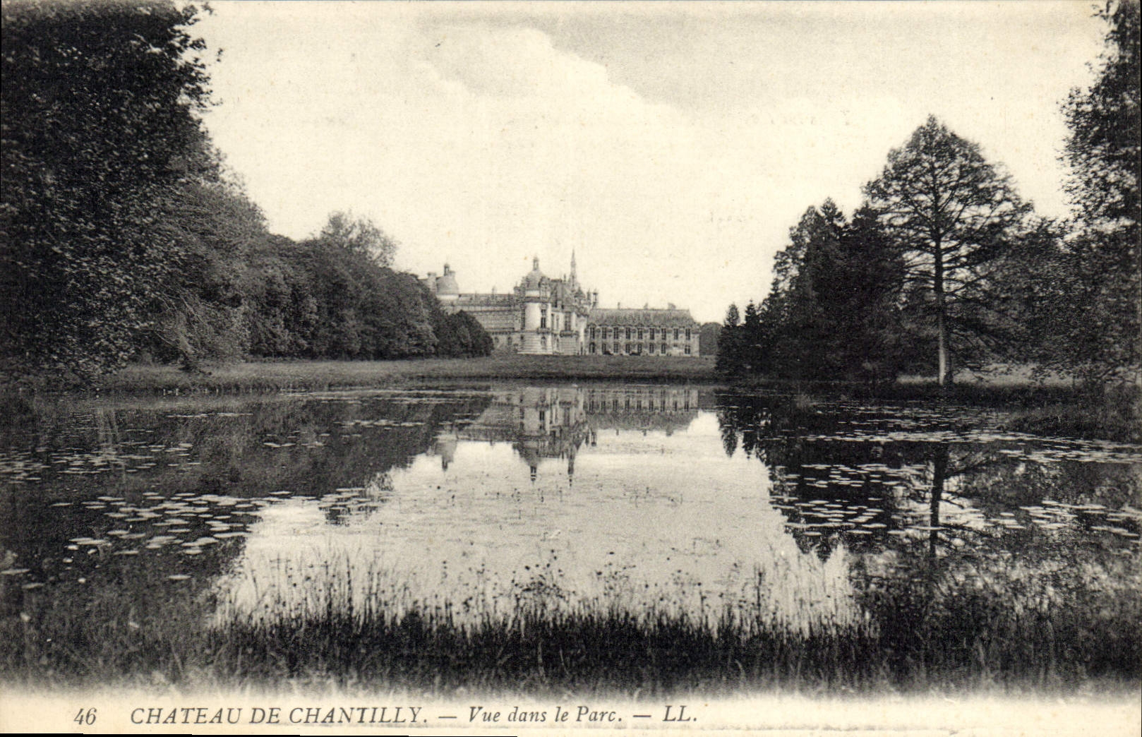 CPA Chateau de Chantilly Vue dans le Parc 