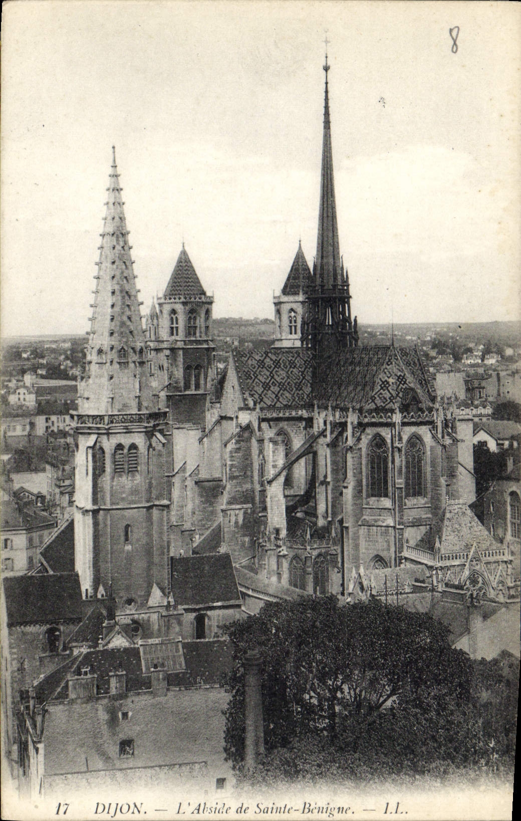 CPA Dijon L'Abside de Sainte Benigne 