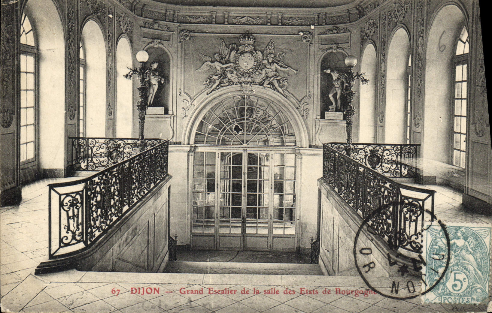 CPA Dijon Grand Escalier de la Salle des Etats de Bourgogne 
