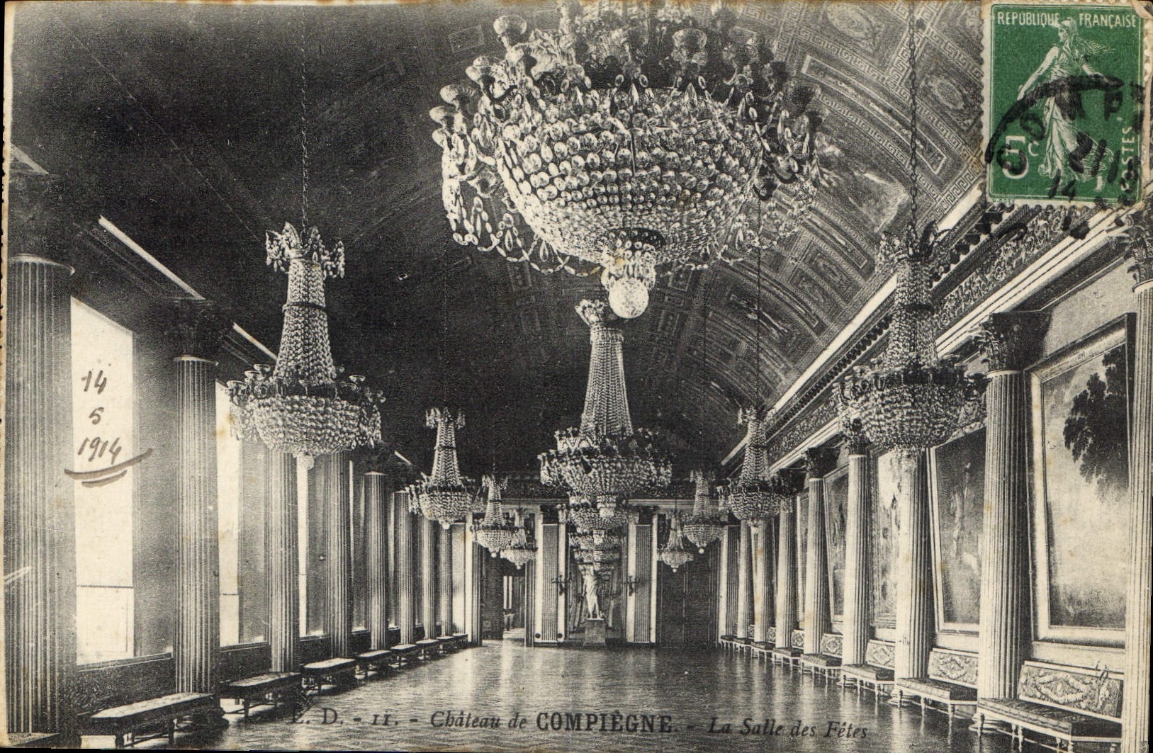 CPA Chateau de Compiegne La Salle des Fetes 