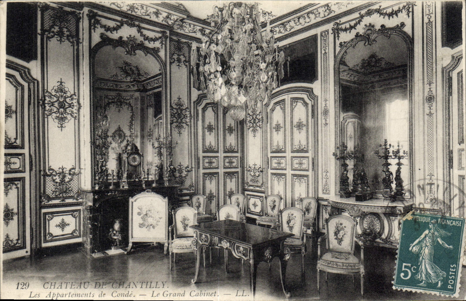 CPA Chateau de Chantilly Les Apartements de Conde Le Grand Cabinet 