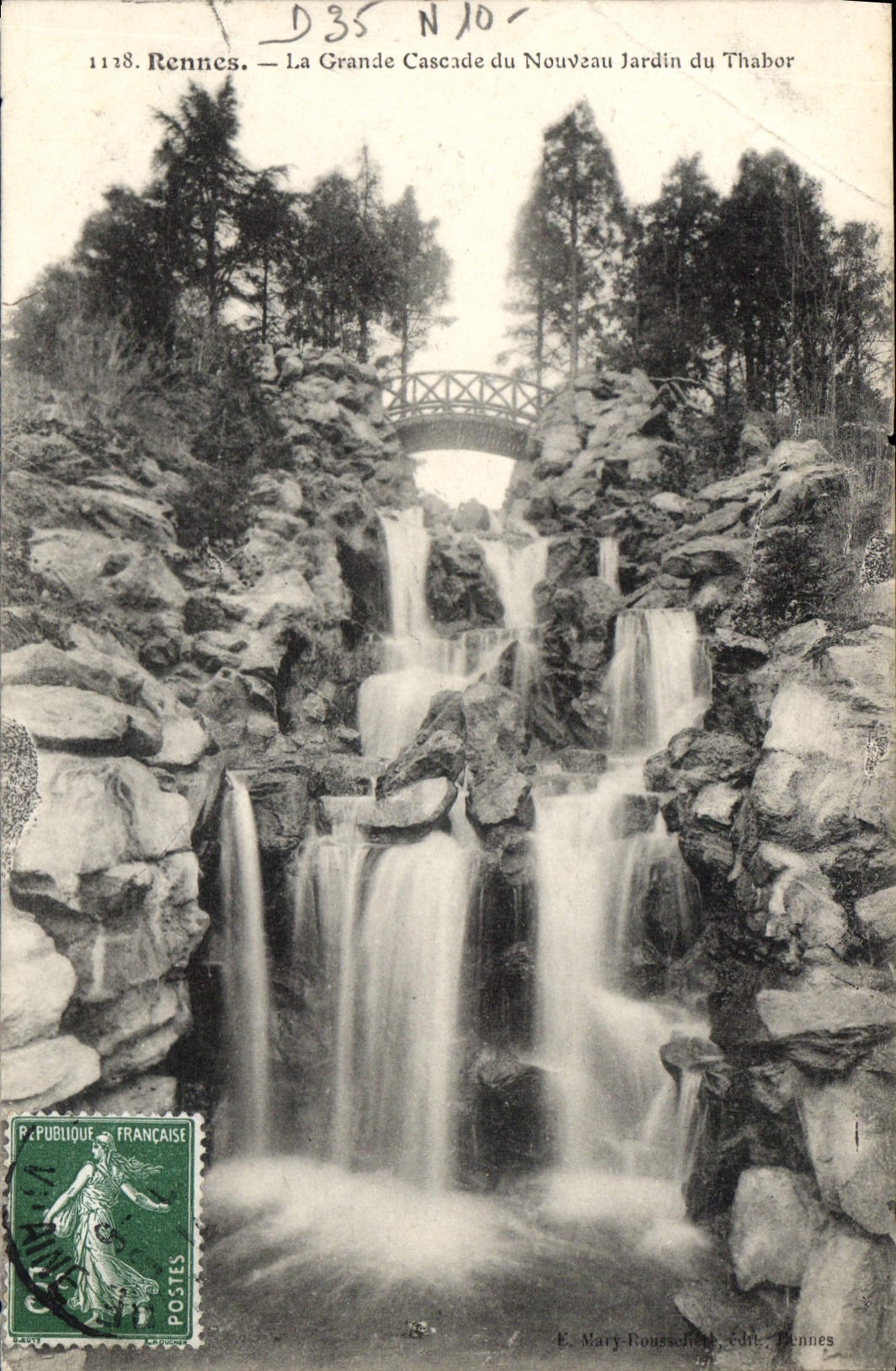 CPA Rennes La Grande Cascade du Nouveau Jardin du Thabor 
