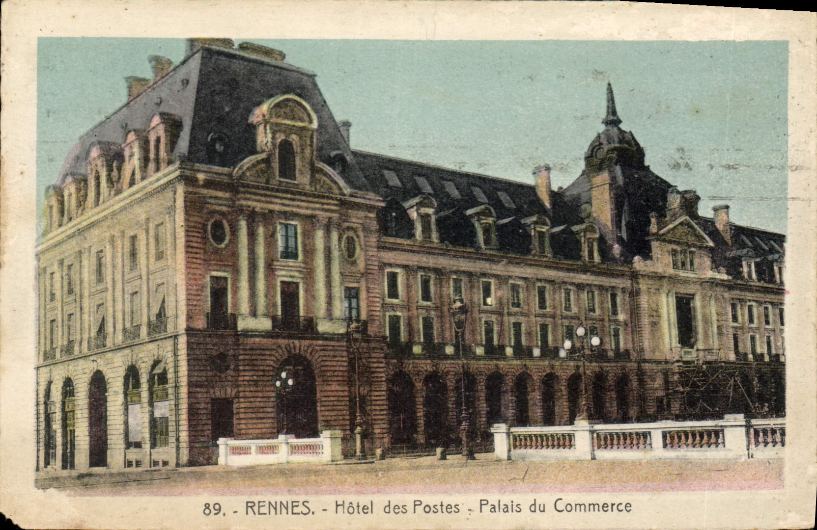 CPA Rennes Hotel des Postes Palais du Commerce 