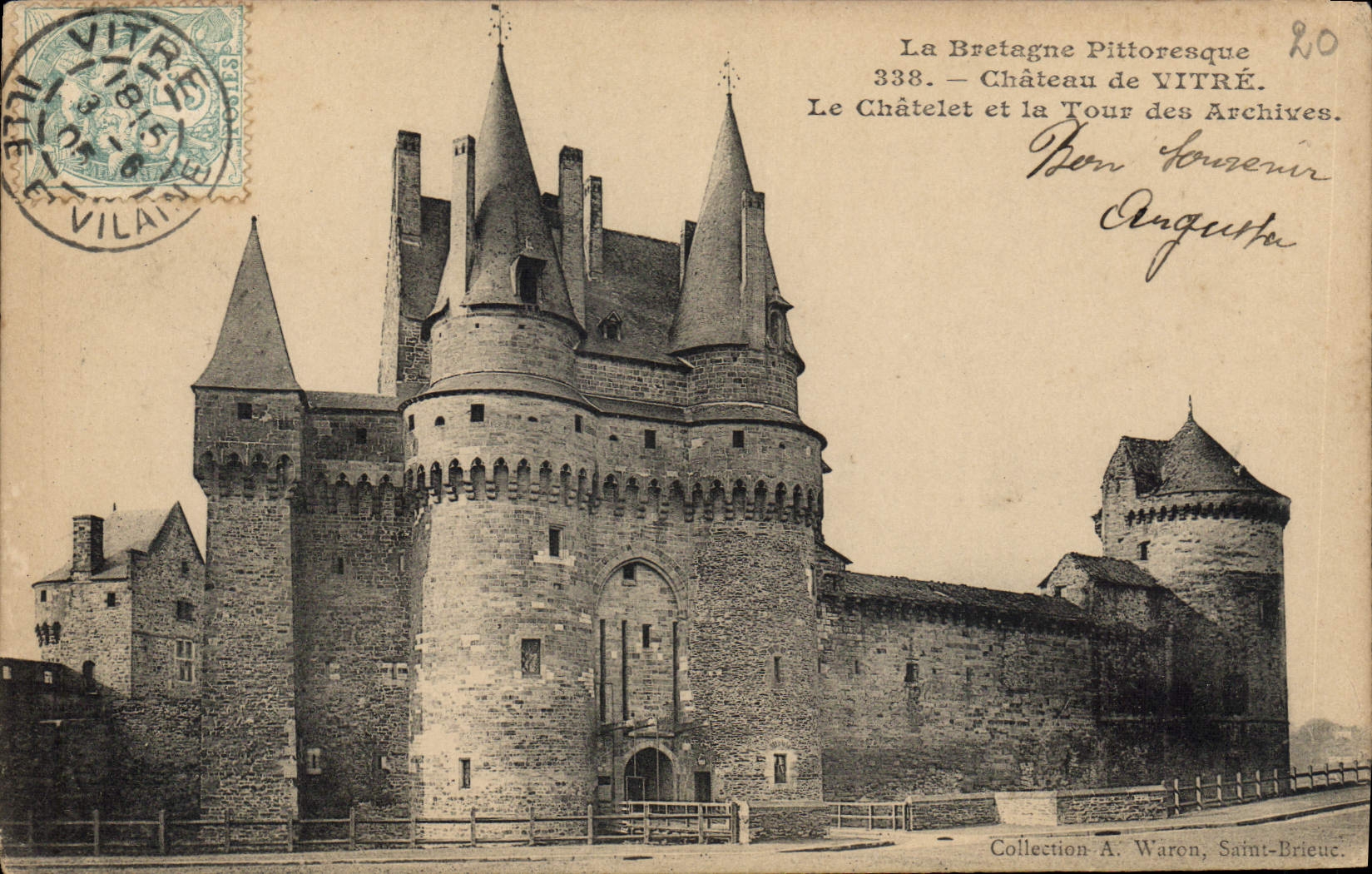 CPA Chateau de Vitre Le Chatelet et la Tour des Archives 