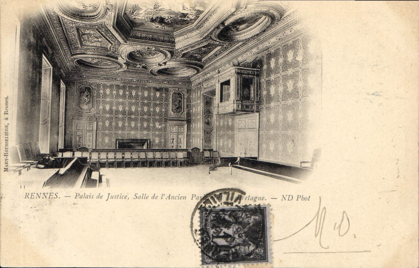 CPA Rennes Salle de l'Ancien PArlement de Bretagne