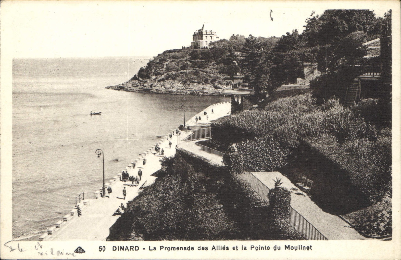 CPA Dinard La Promenade des Allies et la Pointe du Moulinet