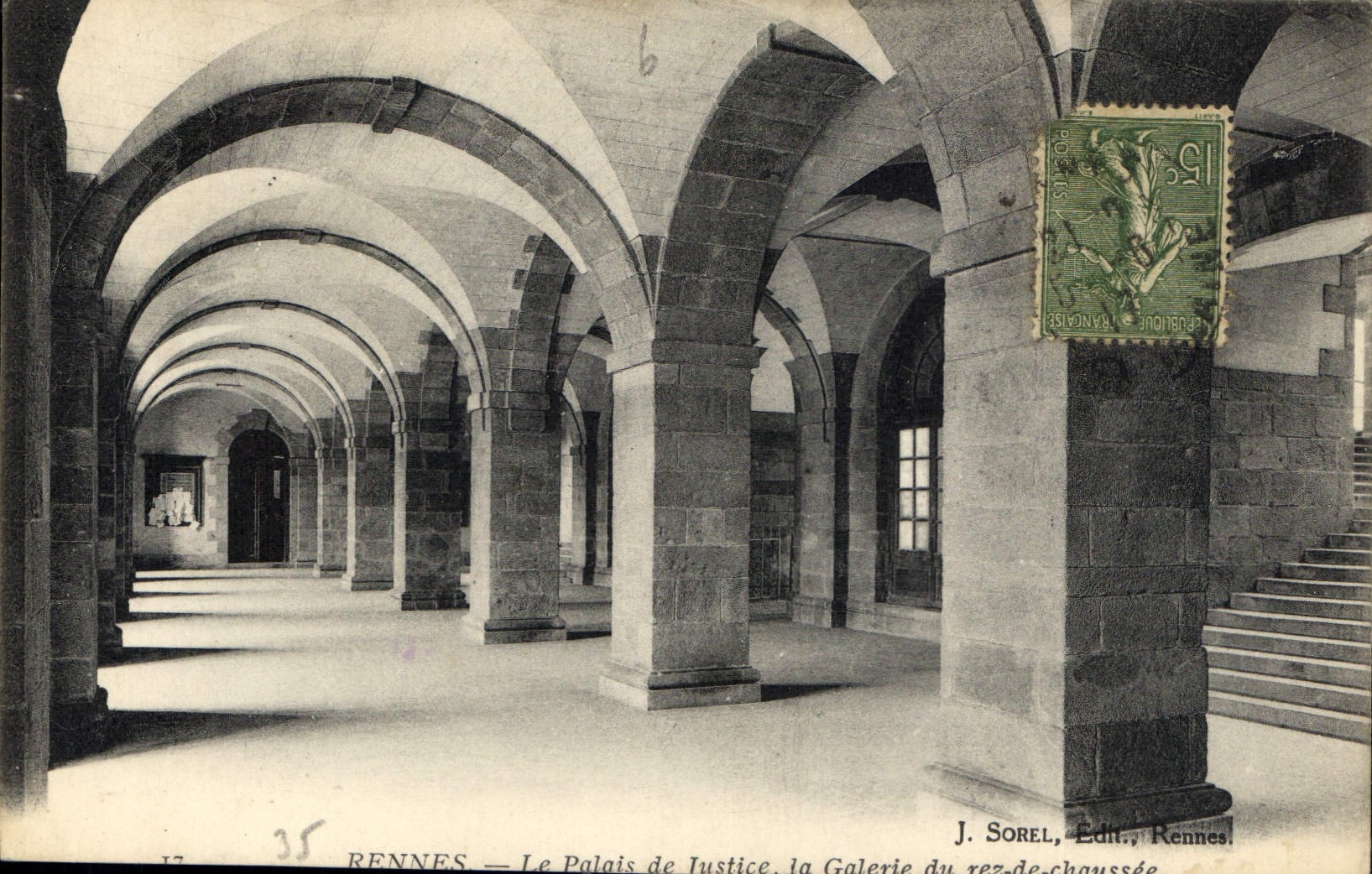 CPA Rennes Le Palais de Justice La Galerie du Rez de Chaussee 