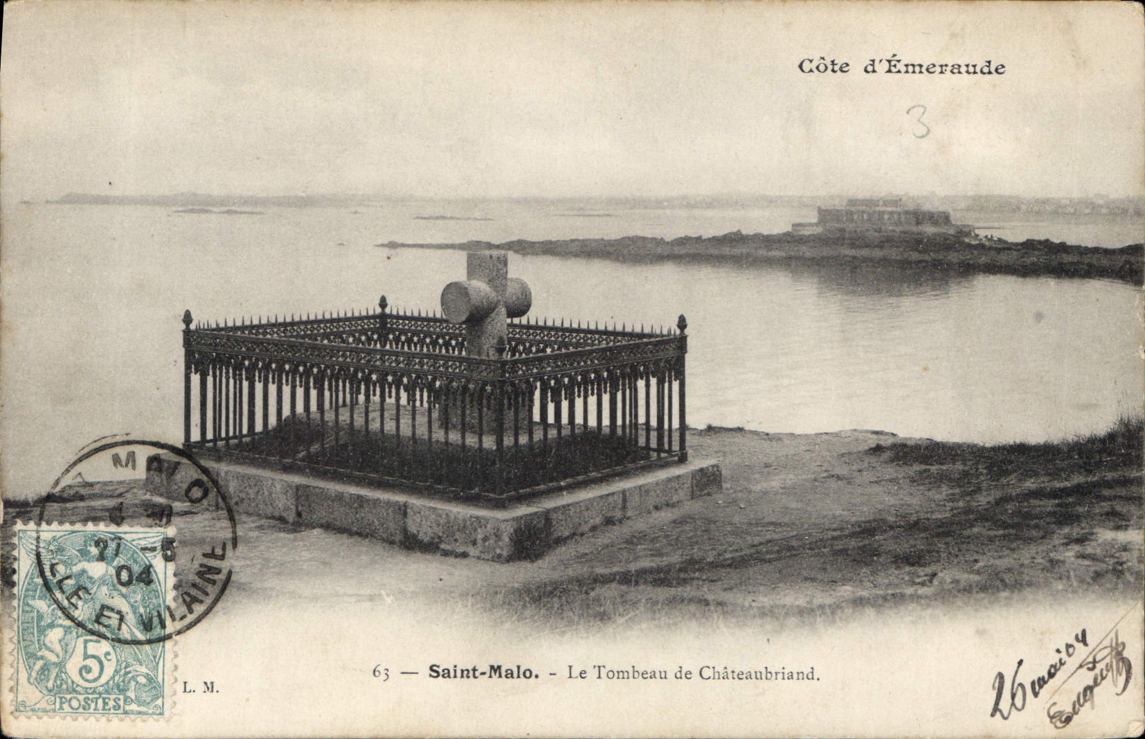 CPA Saint Malo Le Tombeau de Chateaubrianrd 
