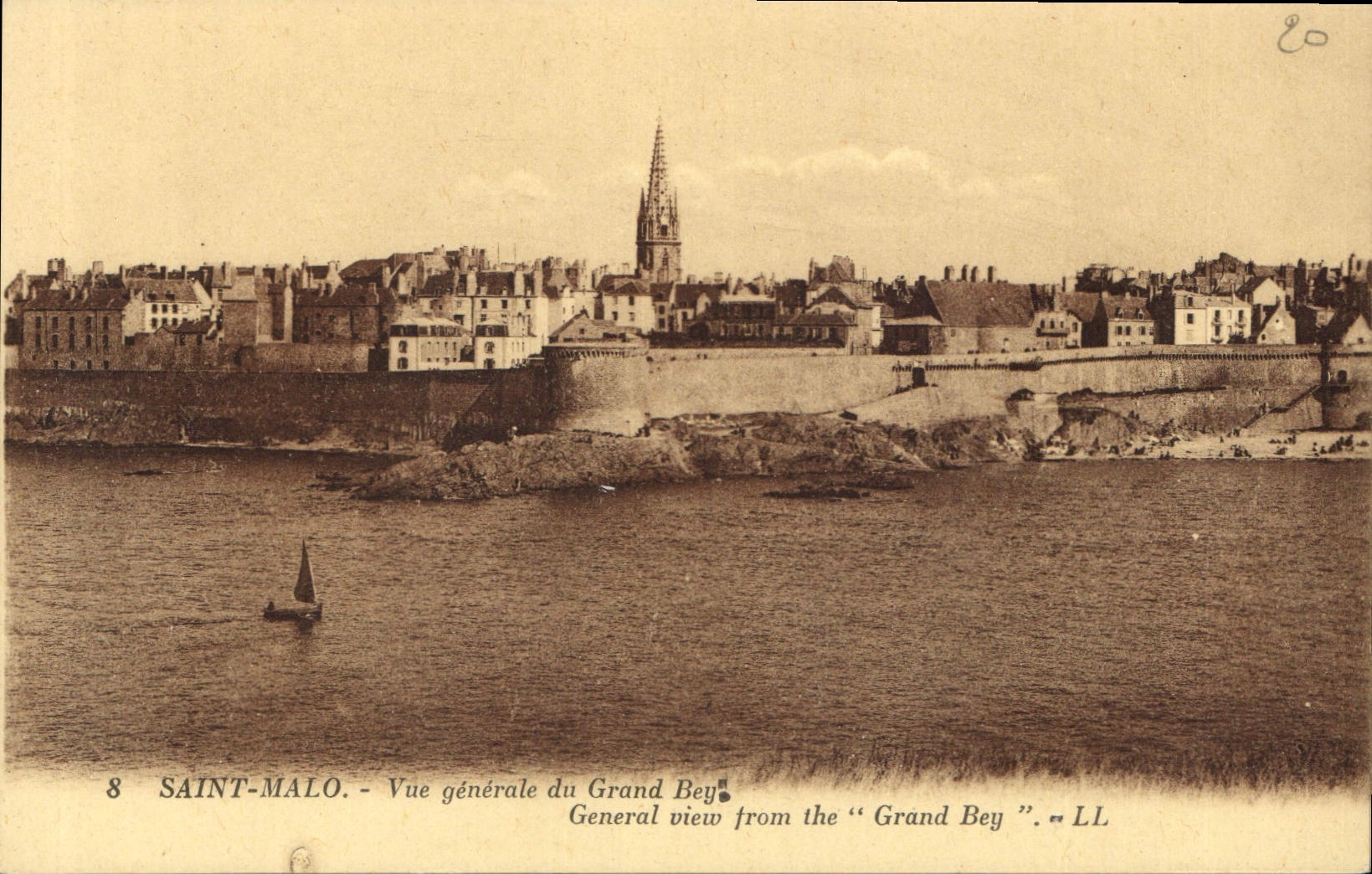 CPA Saint Malo Vue generale du Grand Bey 