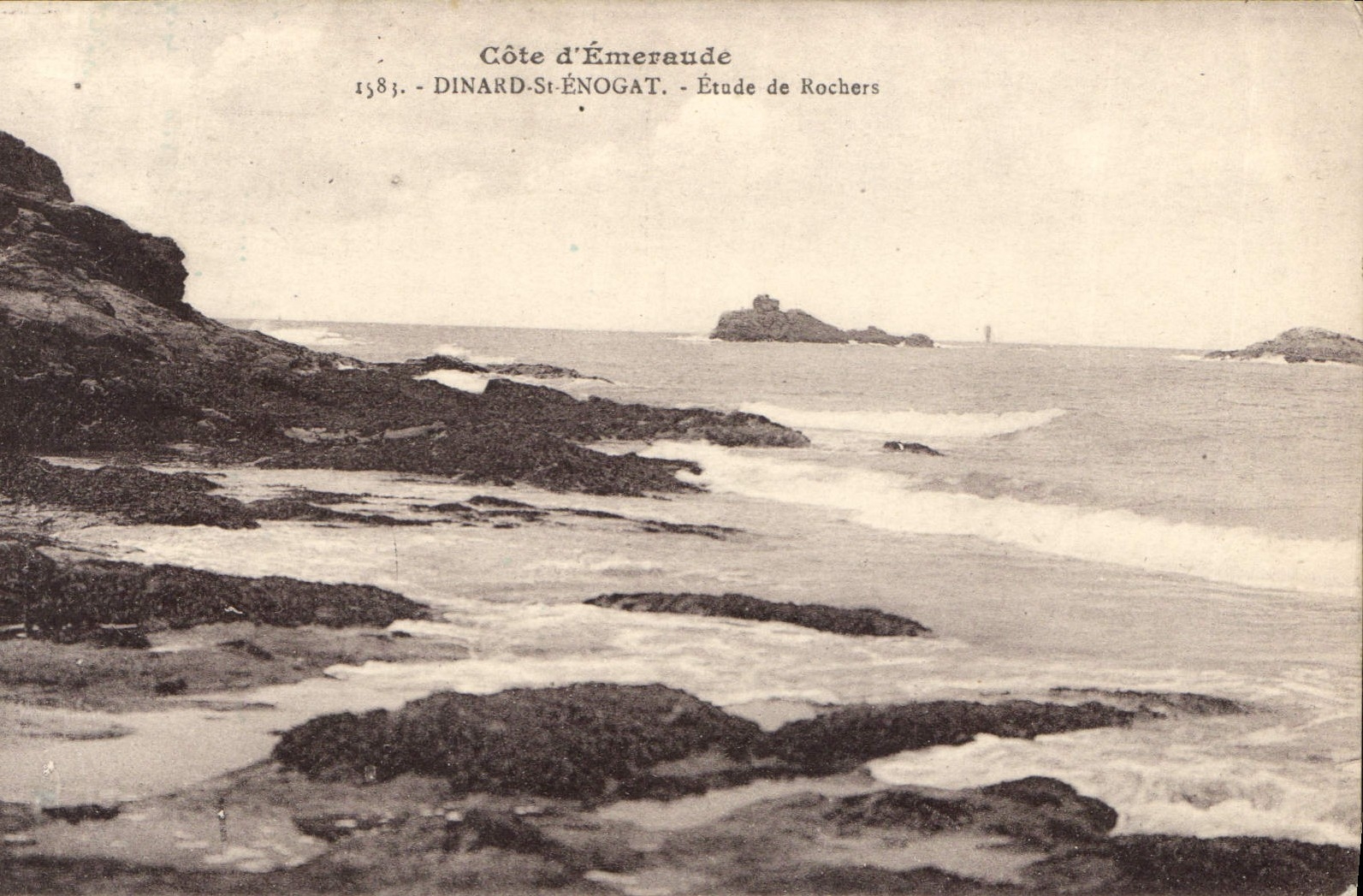 CPA Dinard St Enogat Etude de Rochers 
