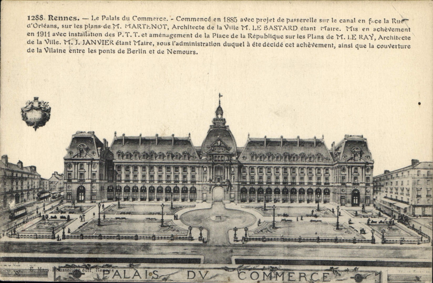 CPA Rennes le Palais du Commerce 