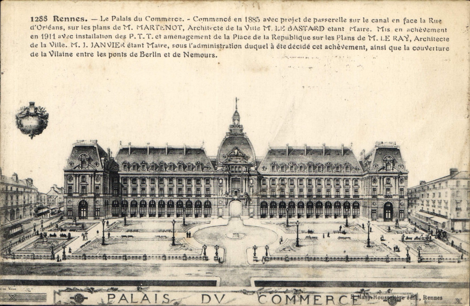 CPA Rennes Le Palais du Commerce 