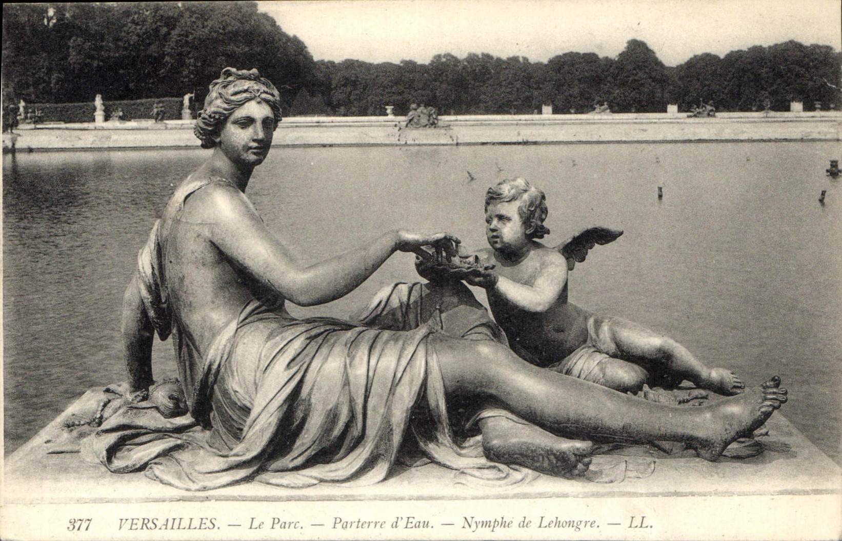 CPA Versailles Le Parc Parterre d'Eau Nymphe de Lehongre 