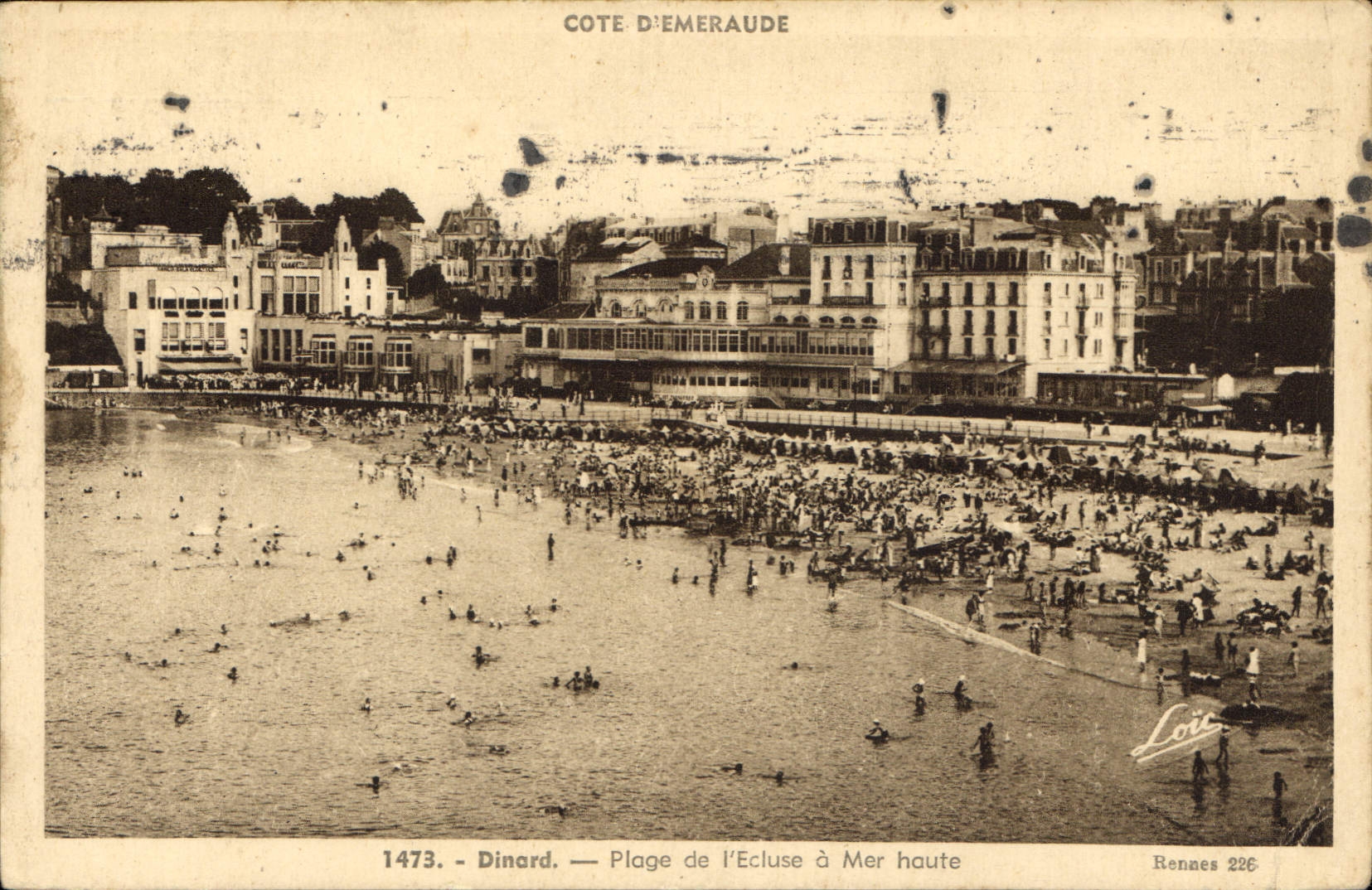 CPA Dinard Plage de l'Echise a Mer Haute 