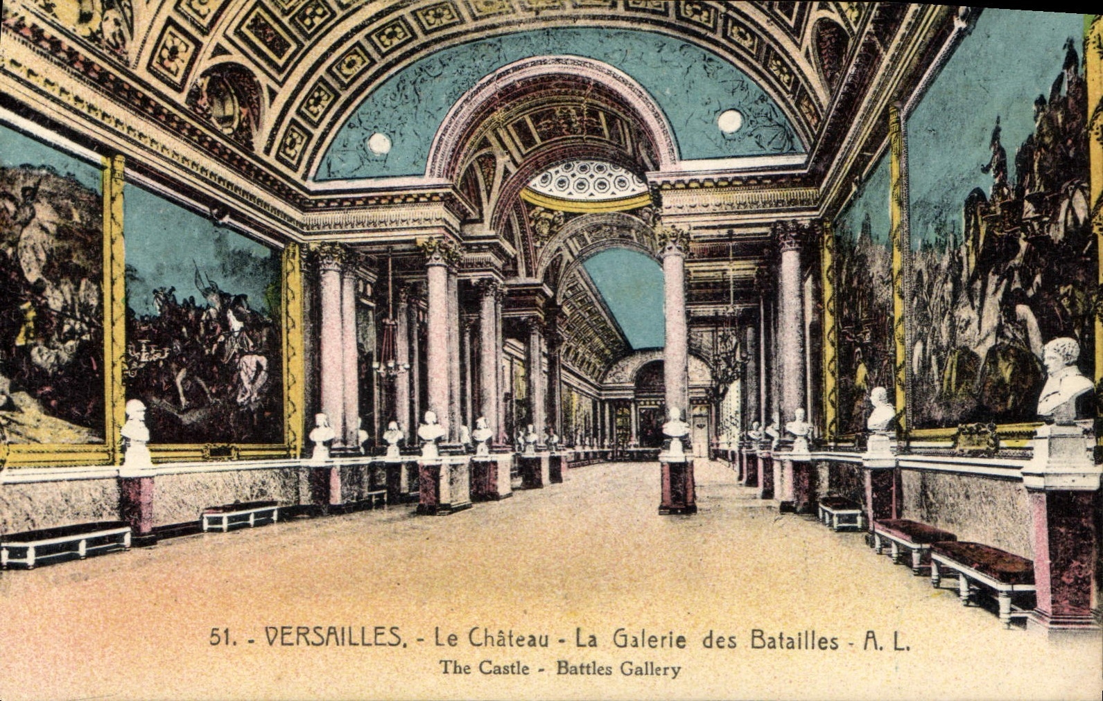 CPA Versailles Le Chateau La Galerie des Batailles 