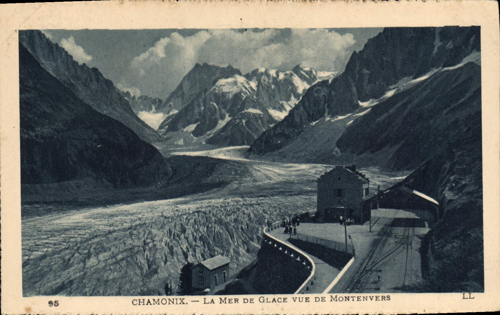 CPA Chamonix La Mer de Glace vue de Montenvers 