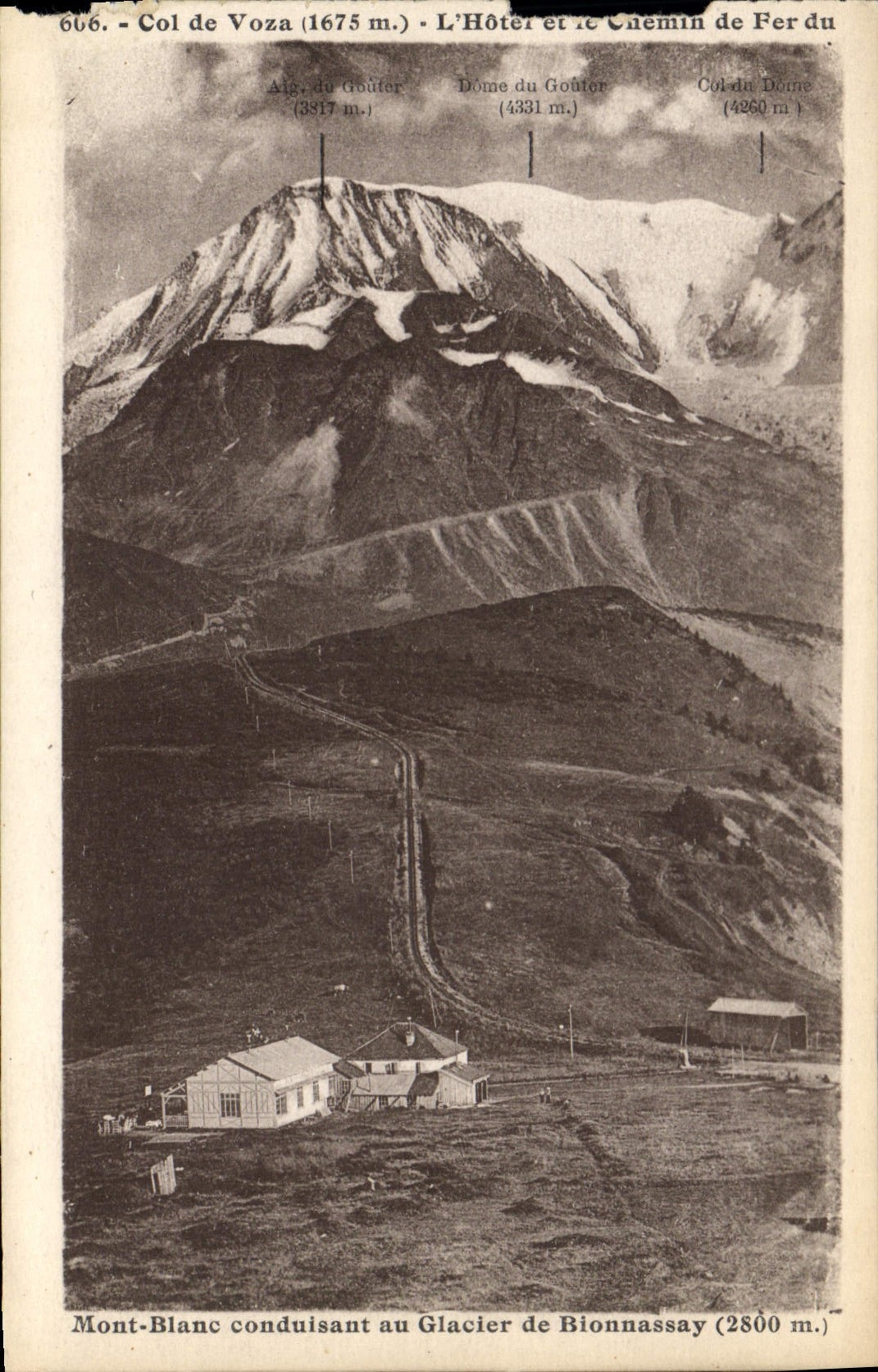 CPA Col de Voza L'Hotel et Chemin de Fer du Mont Blanc