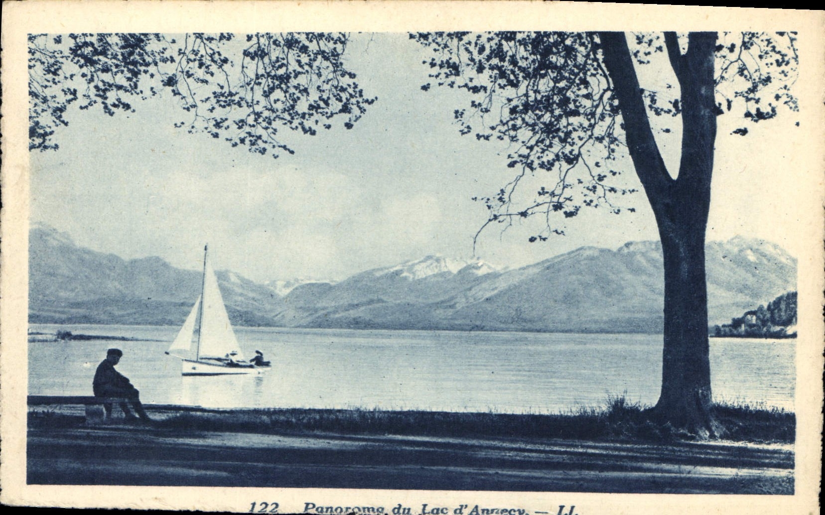 CPA Panorama du Lac d'Annecy 