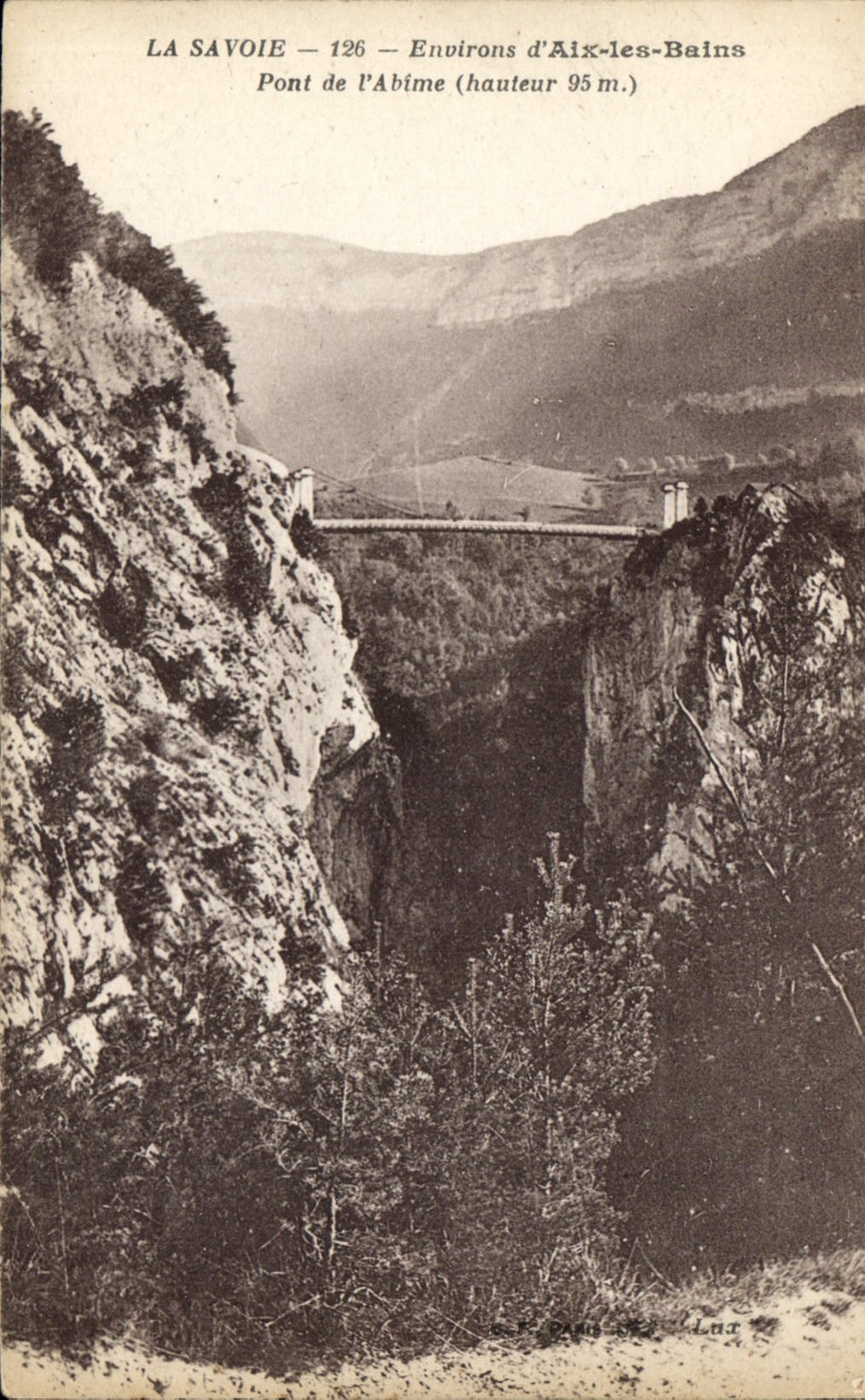 CPA La Savoie Environs d'Aix les Bains Pont de l'Abime 